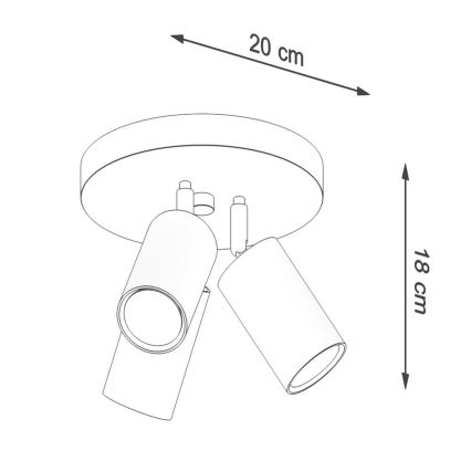 Bodové svítidlo RING 3xGU10/10W/230V bílá