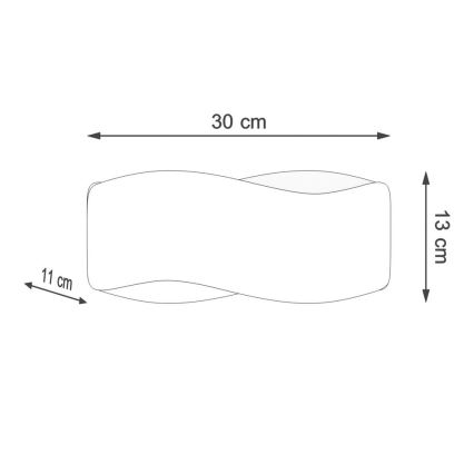 Nástěnné svítidlo TILA 1xG9/40W/230V 30 cm černá