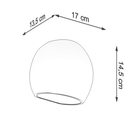 Nástěnné svítidlo GLOBE 1xE27/60W/230V lesklá bílá