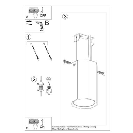 Bodové svítidlo ZEKE 1xGU10/40W/230V 10 cm dub