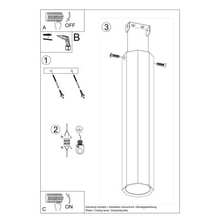 Bodové svítidlo ZEKE 1xGU10/40W/230V 30 cm dub