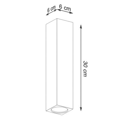 Bodové svítidlo KEKE 1xGU10/40W/230V 30 cm dub