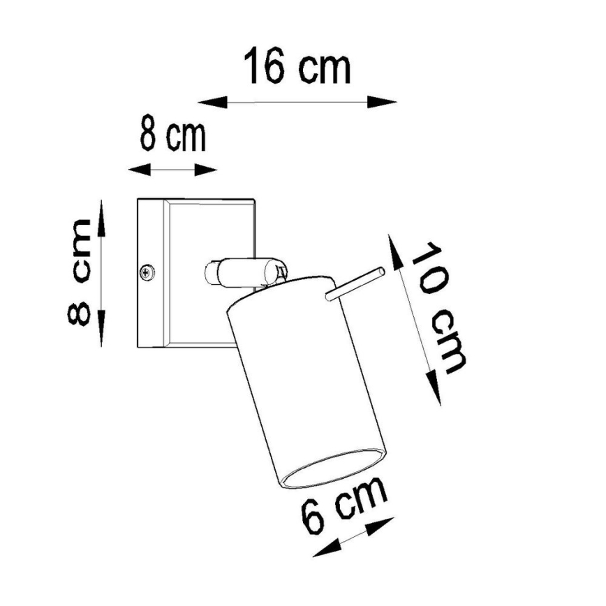 Nástěnné bodové svítidlo RING 1xGU10/10W/230V černá