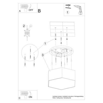 Stropní svítidlo SUNDE 2xE27/60W/230V 11,5 cm černá