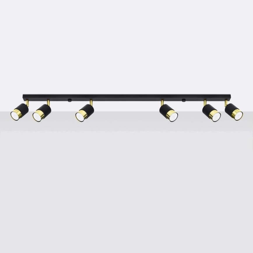 Bodové svítidlo NERO 6xGU10/40W/230V černá/zlatá