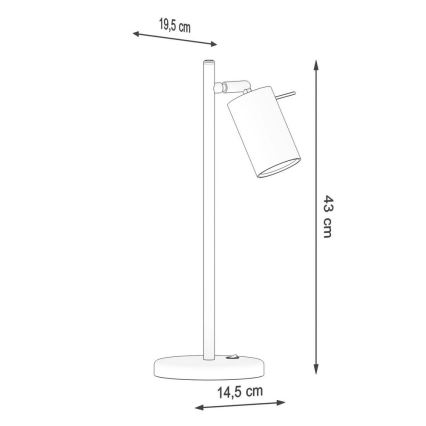 Stolní lampa RING 1xGU10/10W/230V černá