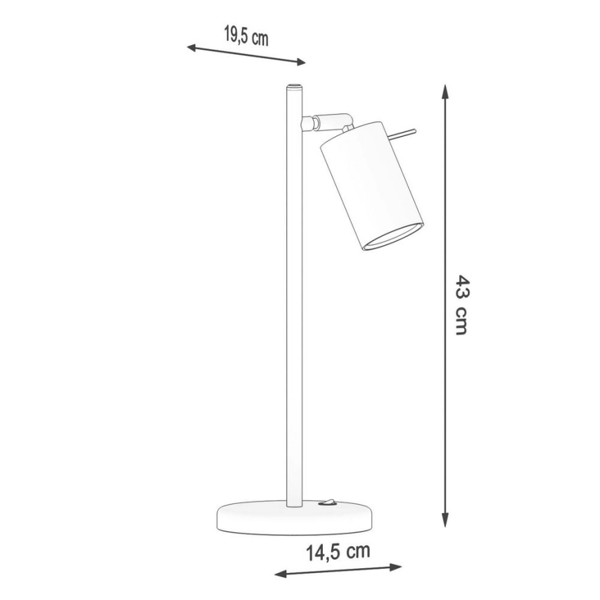 Stolní lampa RING 1xGU10/10W/230V černá