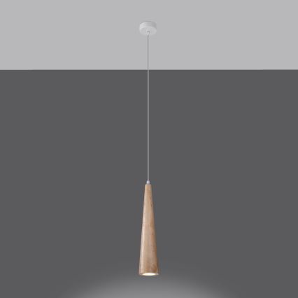 Lustr na lanku SULA 1xGU10/10W/230V pr. 8 cm béžová