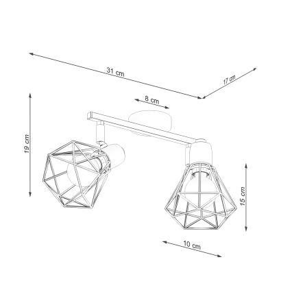 Bodové svítidlo ARTEMIS 2xE14/40W/230V bílá