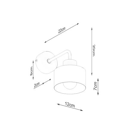 Nástěnná lampa SAVAR 1xE27/60W/230V černá