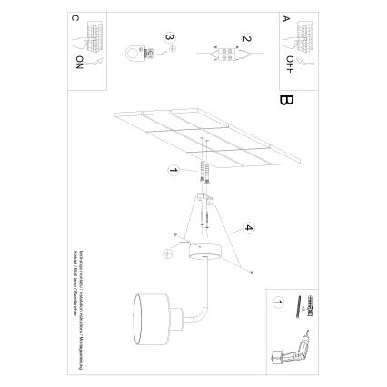 Nástěnná lampa SAVAR 1xE27/60W/230V černá