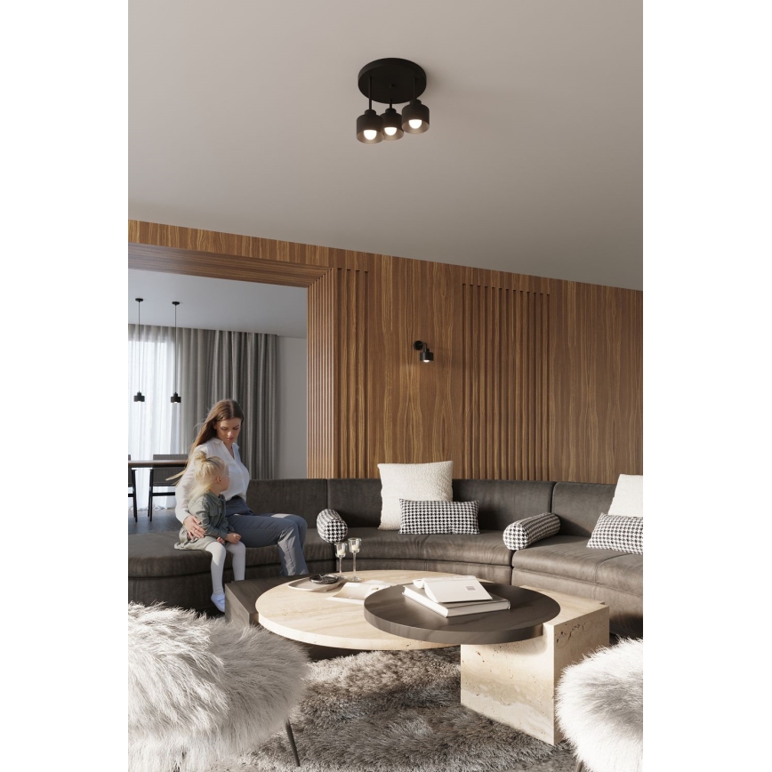 Lustr na lanku SAVAR 1xE27/60W/230V černá