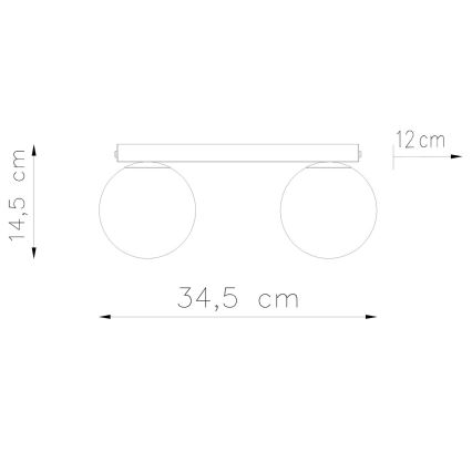 Stropní svítidlo YOLI 2xG9/12W/230V černá