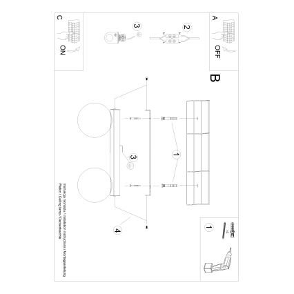 Stropní svítidlo YOLI 2xG9/12W/230V černá