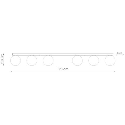 Stropní svítidlo YOLI 6xG9/12W/230V černá