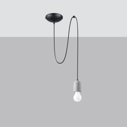 Lustr na lanku NESO 1xE27/15W/230V pavouk beton