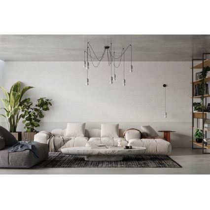Lustr na lanku NESO 5xE27/15W/230V pavouk beton