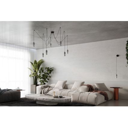 Lustr na lanku NESO 5xE27/15W/230V pavouk beton