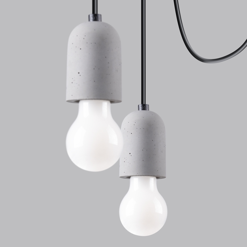 Lustr na lanku NESO 5xE27/15W/230V pavouk beton