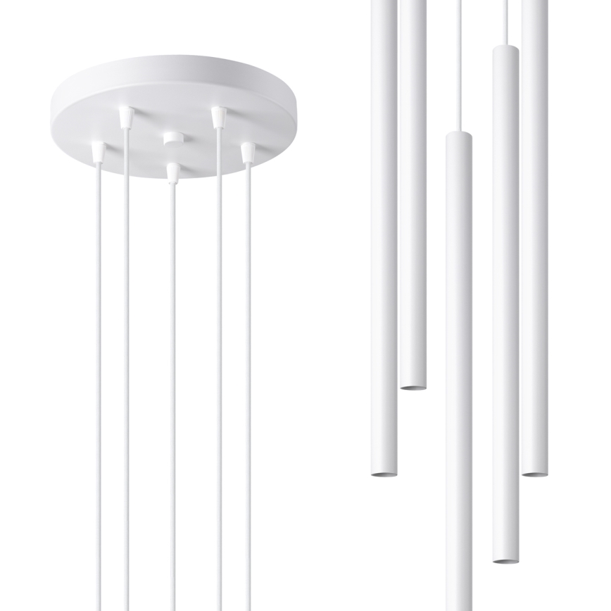 Lustr na lanku PASTELO 5xG9/8W/230V bílá