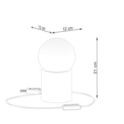 Stolní lampa BOOMO 1xG9/8W/230V buk