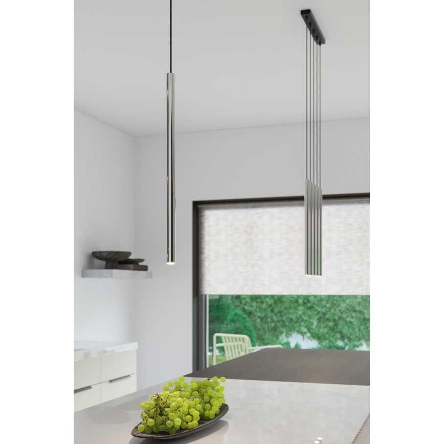 Lustr na lanku PASTELO 1xG9/8W/230V lesklý chrom