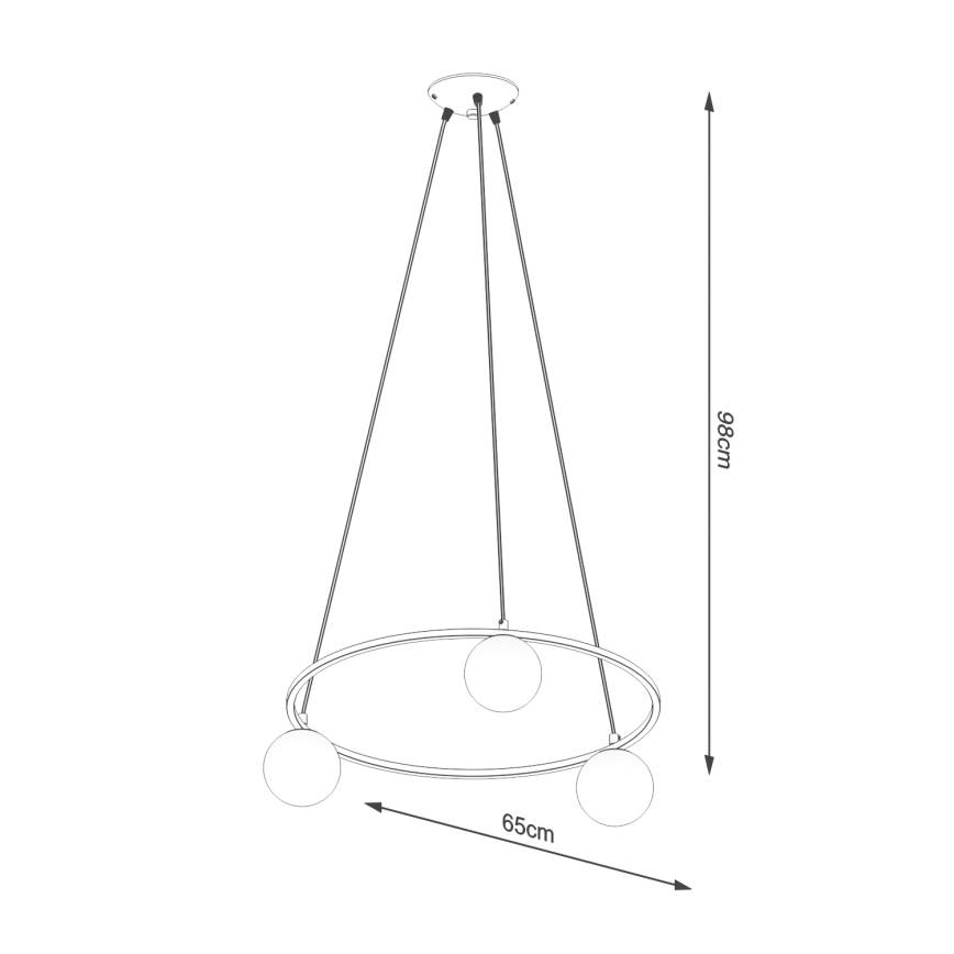 Lustr na lanku YOLI 3xG9/8W/230V černá