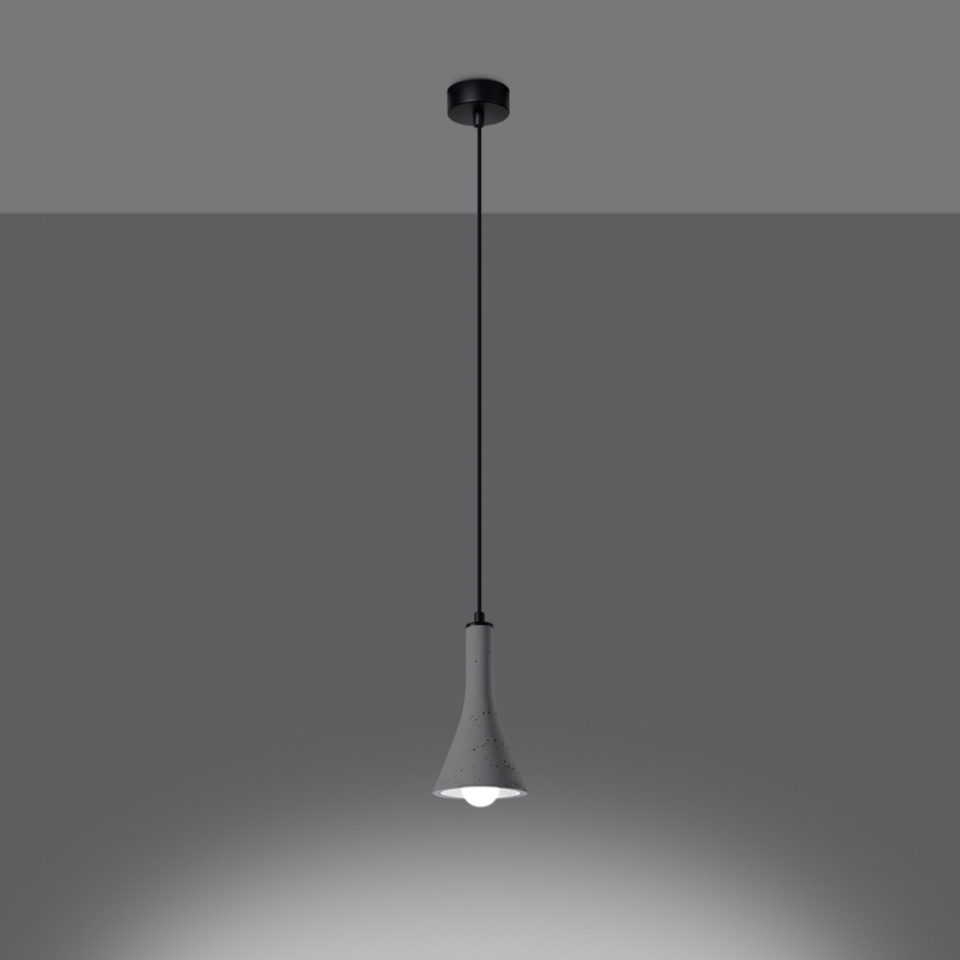Lustr na lanku REA 1xE14/12W/230V beton
