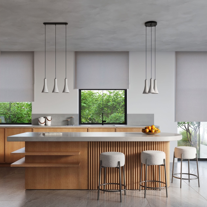 Lustr na lanku REA 1xE14/12W/230V beton