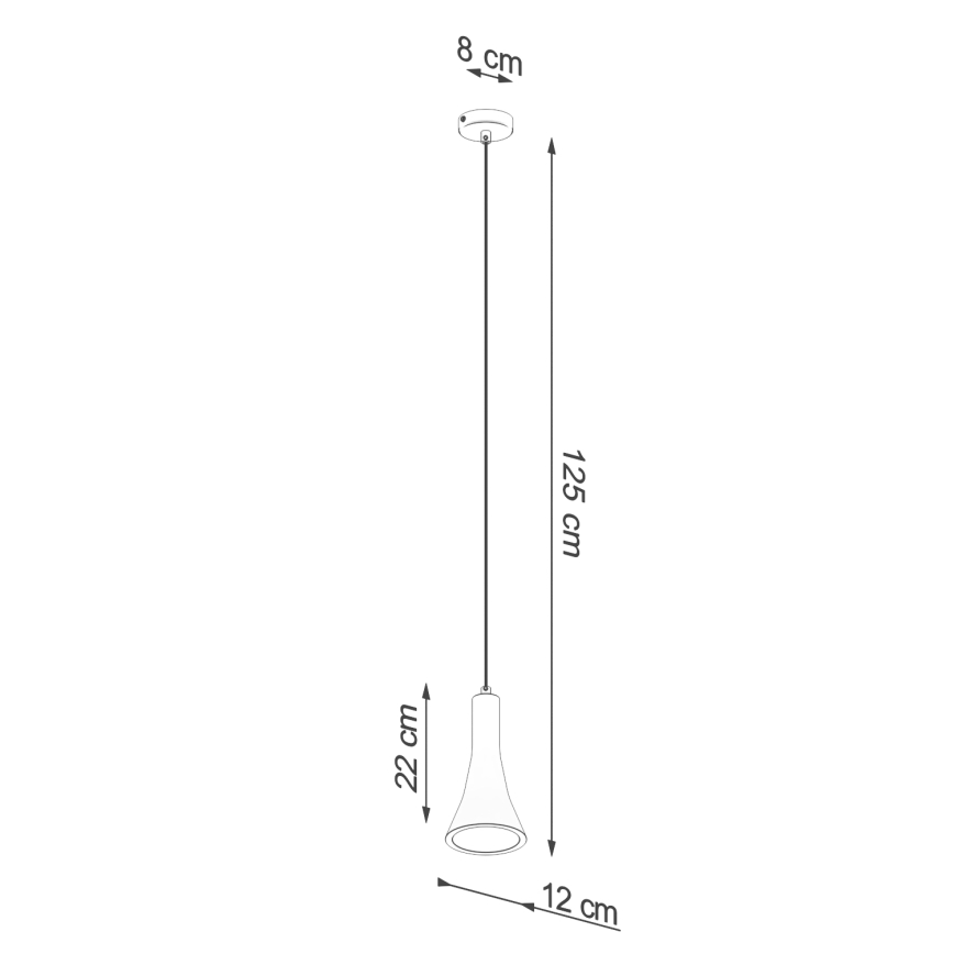 Lustr na lanku REA 1xE14/12W/230V beton