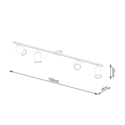 Bodové svítidlo LEMMI 4xGU10/10W/230V bílá