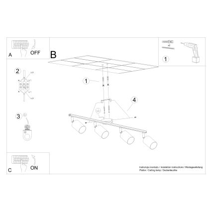 Bodové svítidlo LEMMI 4xGU10/10W/230V bílá