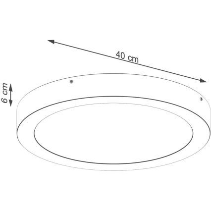 LED Stropní svítidlo ONYX LED/32W/230V pr. 40 cm černá