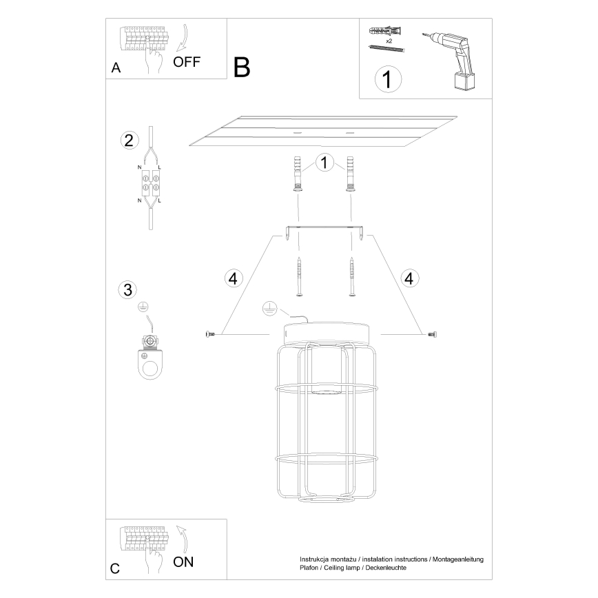 Stropní svítidlo GOTTO 1xE27/15W/230V černá/buk