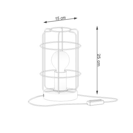 Stolní lampa GOTTO 1xE27/15W/230V černá/buk