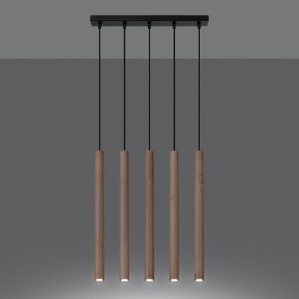 Lustr na lanku PASTELO 5xG9/8W/230V buk