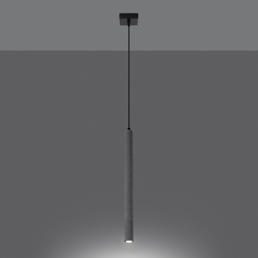 Lustr na lanku PASTELO 1xG9/8W/230V beton