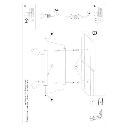 Bodové svítidlo VERDO 2xGU10/10W/230V černá/buk