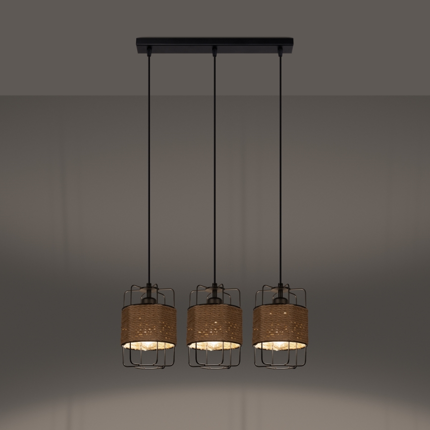 Lustr na lanku GIZUR 3xE27/15W/230V