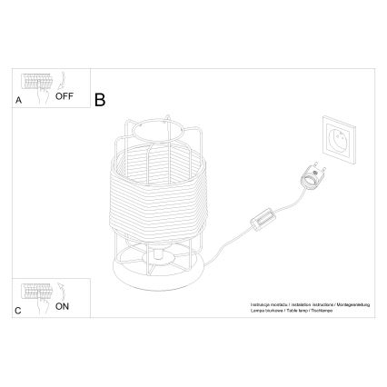 Stolní lampa GIZUR 1xE27/15W/230V