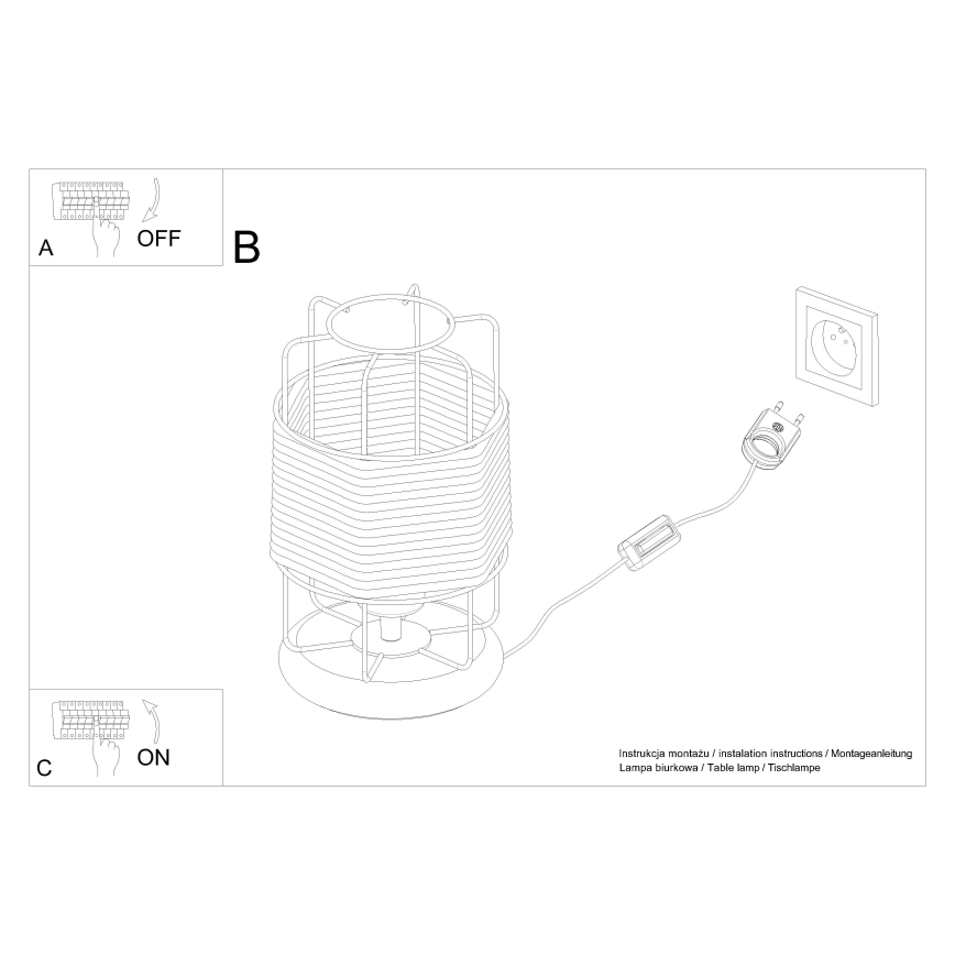 Stolní lampa GIZUR 1xE27/15W/230V