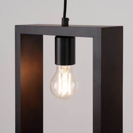 Lustr na lanku ARIES 1xE27/15W/230V buk/wenge
