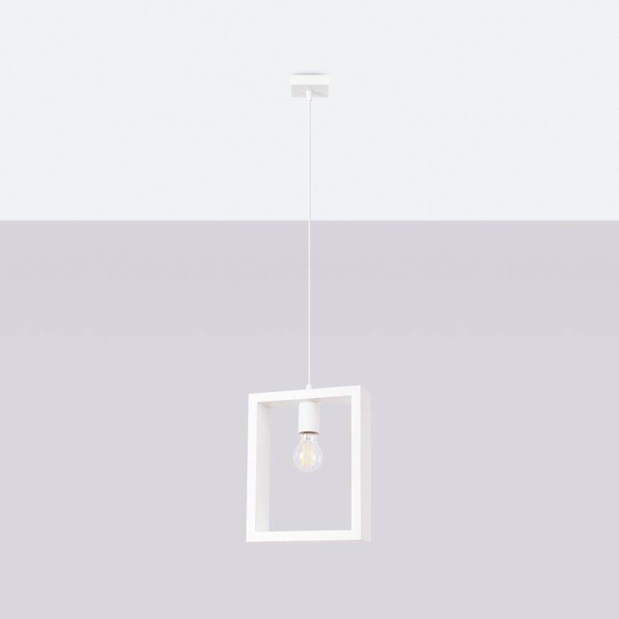 Lustr na lanku ARIES 1xE27/15W/230V buk/bílá