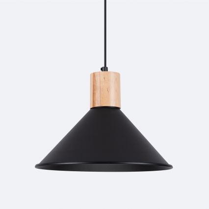 Lustr na lanku JAGA 1xE27/15W/230V pr. 30 cm černá