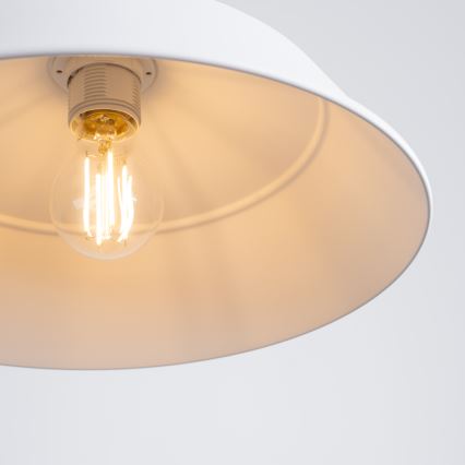 Lustr na lanku FANO 1xE27/15W/230V pr. 34 cm bílá