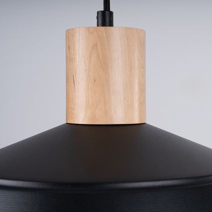 Lustr na lanku FANO 1xE27/15W/230V pr. 34 cm černá