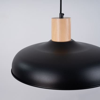 Lustr na lanku INDY 1xE27/15W/230V pr. 38 cm černá