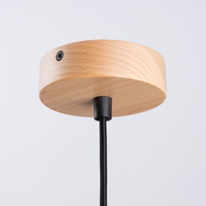 Lustr na lanku INDY 1xE27/15W/230V pr. 38 cm černá