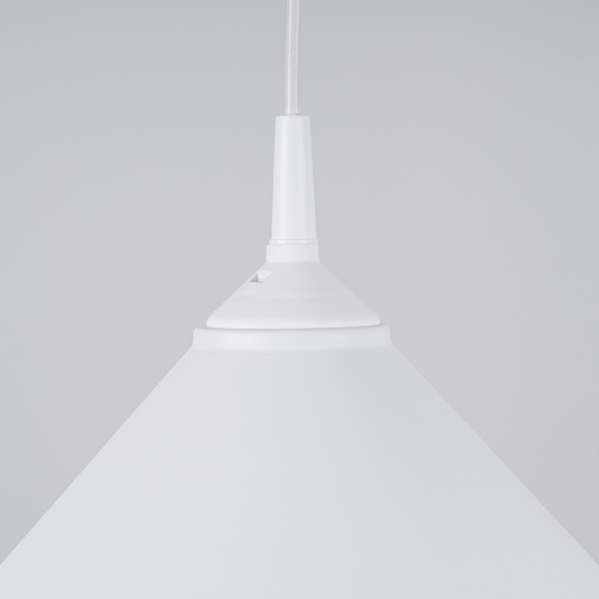 Lustr na lanku ZUMA 1xE27/15W/230V pr. 30 cm bílá