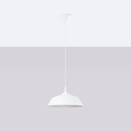 Lustr na lanku FRIKA 1xE27/15W/230V pr. 34 cm bílá